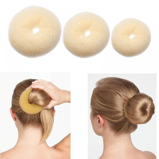 Hair Donut -Hair Bun Maker/ Roller DIY Magic Elastic Foam Sponge- Hair Styling Tools- Princess Hair Accessories- Updo