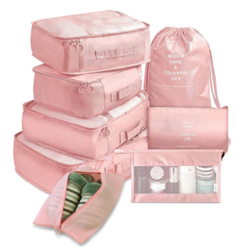 Travel storage bag 8-piece cross-border multi-functional travel storage, waterproof packing, portable organizing bag
