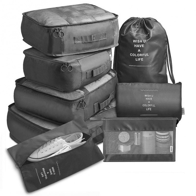 Travel storage bag 8-piece cross-border multi-functional travel storage, waterproof packing, portable organizing bag