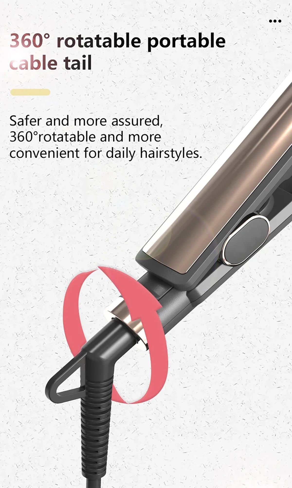 Professional Hair Straightener Curling Iron Ceramic Plate Negative Ion Plate Even Heat Temperature Adjustable Hair Straightener