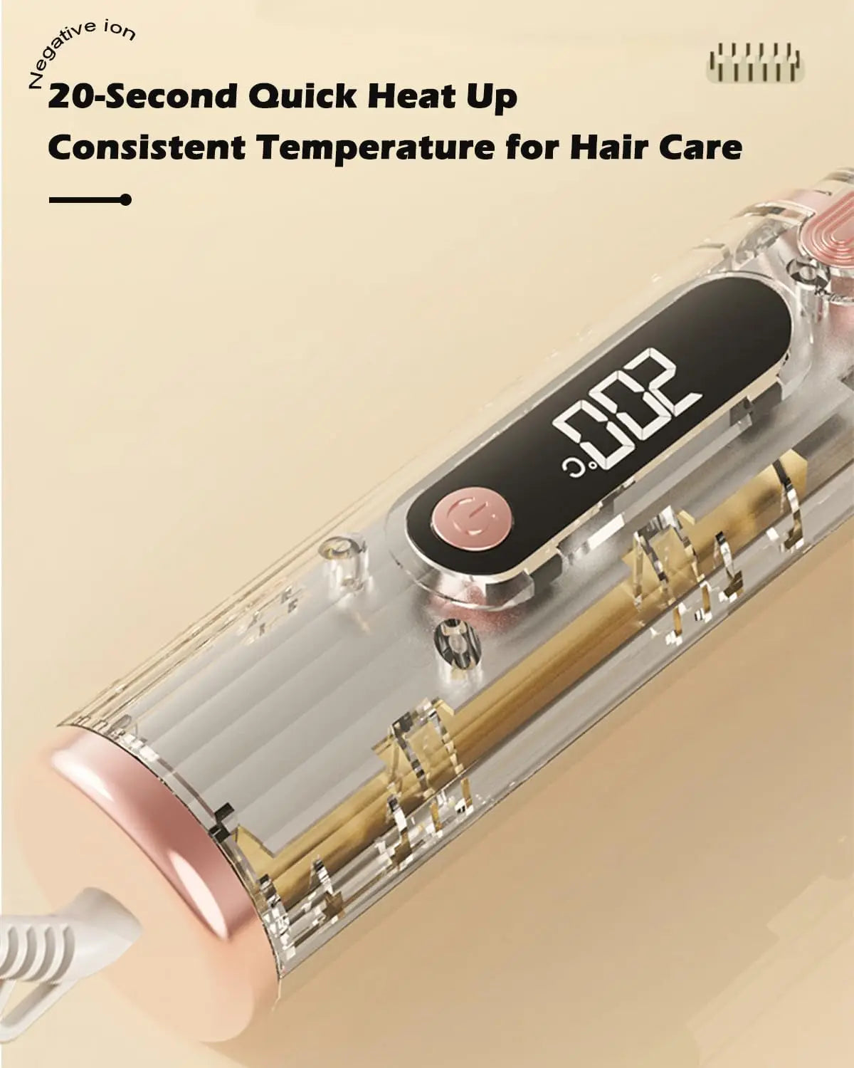 New Hair Straightening Brush 4 Temp Settings,Ceramic Heated Hot Brush Portable Straightener Comb Negative Ion Styling Tool