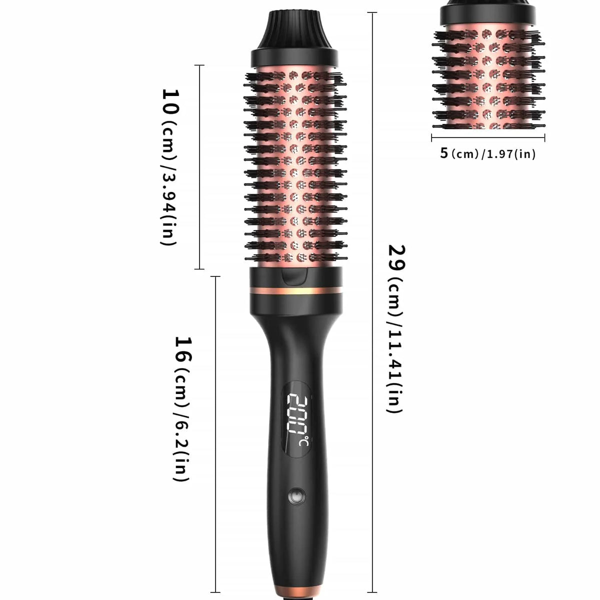 Thermal Brush Styling Comb/ Electric Fast Heating/ Anti Scald/ 3 in 1 Straightener/ Heated Professional Hair Styling Brush