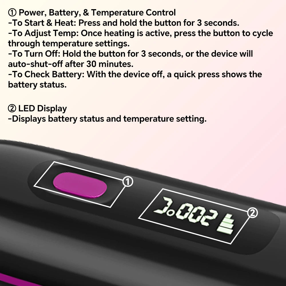 Ionic Straightening Comb, Hair Straightener Brush Ceramic Hot Comb for Women - 20s Fast Heating, 3 Temp Settings and LED Display