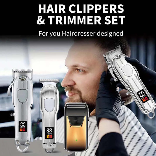 Hair Clippers Set for Men, Cordless Hair Clipper Shaver Beard Trimmer, Hair Cutting for Men, Holiday Gift for Him