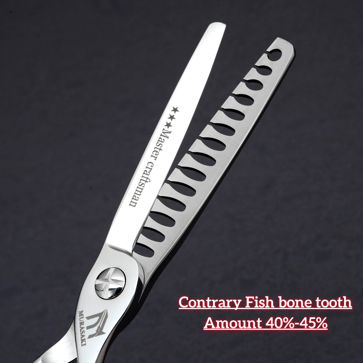 MURASAKI Professional Barber Scissors,6.0 Inch Japanese 440C Steel Hairdressing Scissors,Salon High-Quality Hair Cutting Tools