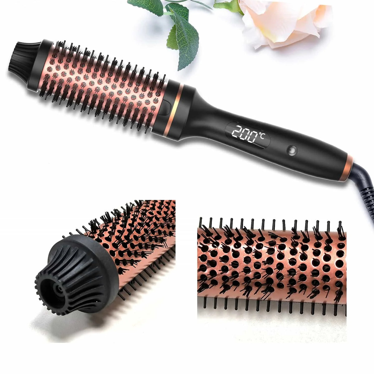 Thermal Brush Styling Comb/ Electric Fast Heating/ Anti Scald/ 3 in 1 Straightener/ Heated Professional Hair Styling Brush