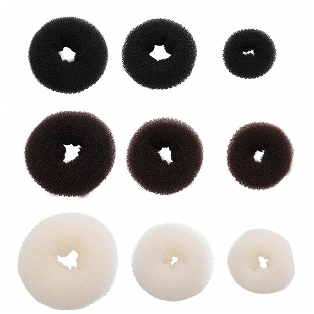 Hair Donut -Hair Bun Maker/ Roller DIY Magic Elastic Foam Sponge- Hair Styling Tools- Princess Hair Accessories- Updo
