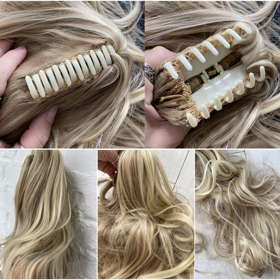Synthetic 12-26inch Claw Clip On Ponytail Hair Extension -Ponytail Extension Hair For Women- Ponytail Hairpiece