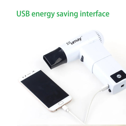 Portable Hair Dryer with USB Output Portable -Cordless - Suitable for Drying Painting Baby Skin Outdoor Tools