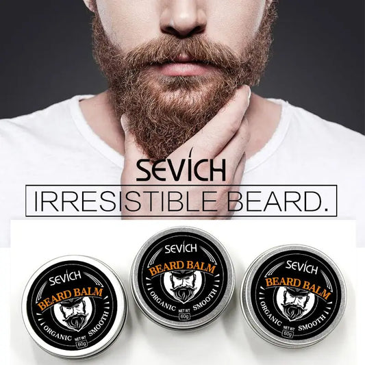 Sevich Natural Beard Balm- Professional Conditioner Product-Beard Care -60g - Organic Moustache Wax or Beard Smooth Styling