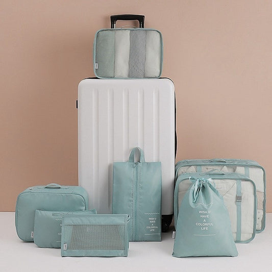 Travel storage bag  8-piece cross-border multi-functional travel storage, waterproof packing, portable organizing bag