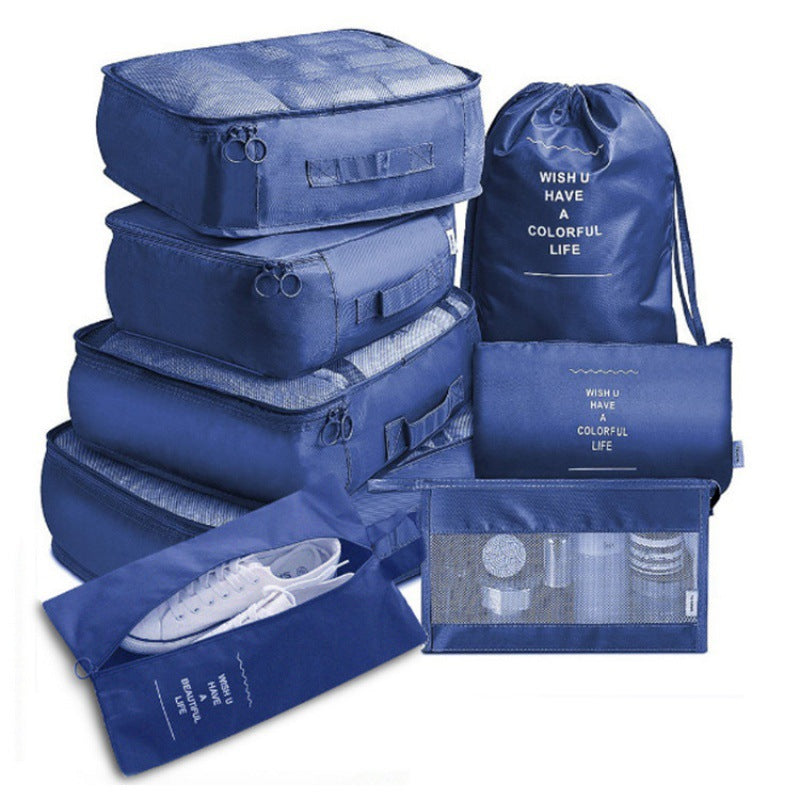 Travel storage bag  8-piece cross-border multi-functional travel storage, waterproof packing, portable organizing bag