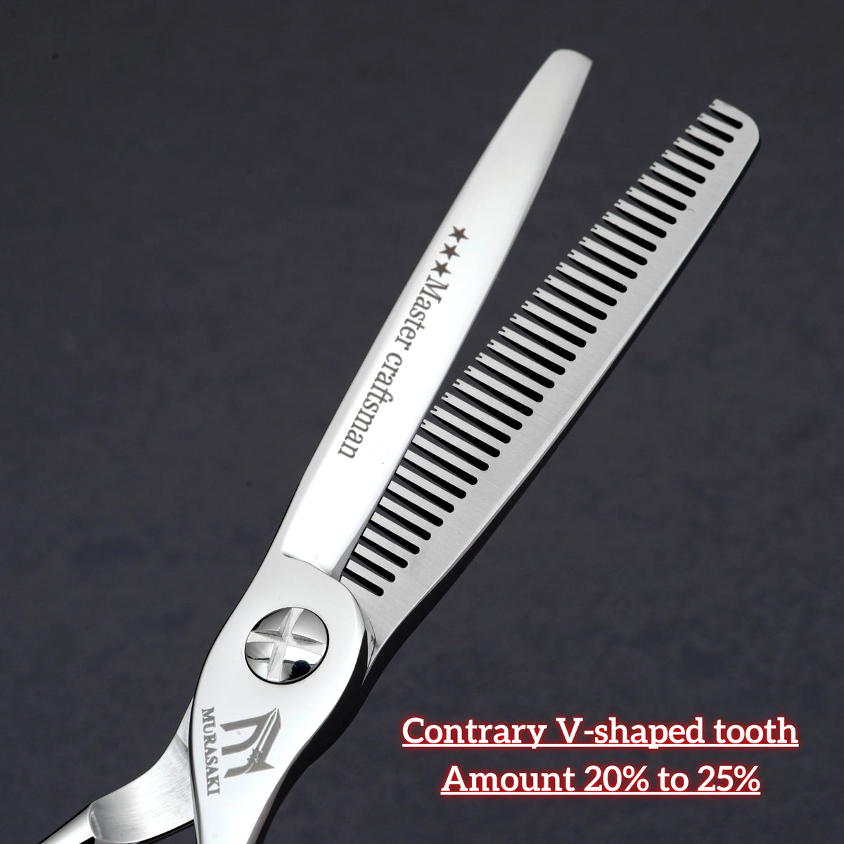 MURASAKI Professional Barber Scissors，6.0 Inch Japanese 440C Steel Hairdressing Scissors，Salon High-Quality Hair Cutting Tools