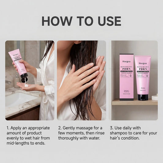 Hoegoa Rosemary Shampoo Conditioner Set~ Cooling, Scalp Refreshing, Thickening, Volumizing, Strengthening, Repairing (Dry Hair Care Kit)