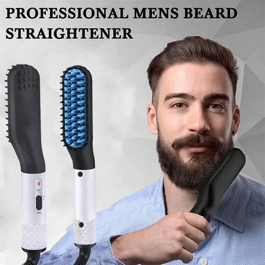 Professional Mini Ceramic Brush/ Hair Straightener/ Beard Straightening Comb/ Beard Hair Brush for Men/ Electric Hair Straightener Comb
