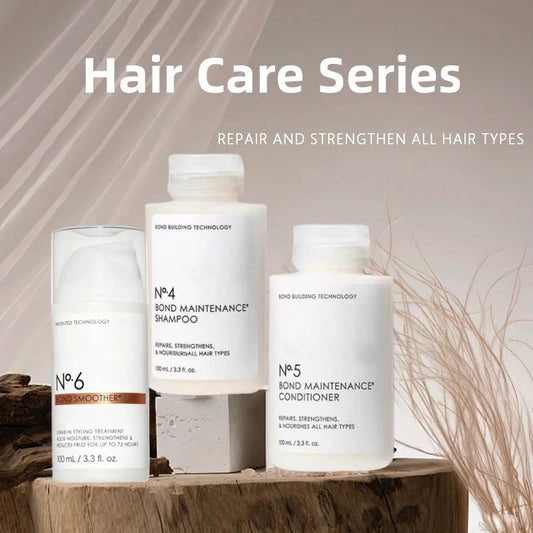 Hair Care Series No.3,4, 5, 6 Hair Mask ,Shampoo, Bond Smoother, Conditioner- To Clean,Hydrate & Control Frizz and Repair Split Ends