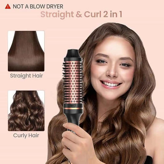 Thermal Brush Styling Comb/ Electric Fast Heating/ Anti Scald/ 3 in 1 Straightener/ Heated Professional Hair Styling Brush