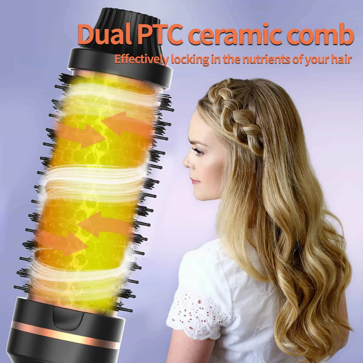 Thermal Brush Styling Comb/ Electric Fast Heating/ Anti Scald/ 3 in 1 Straightener/ Heated Professional Hair Styling Brush