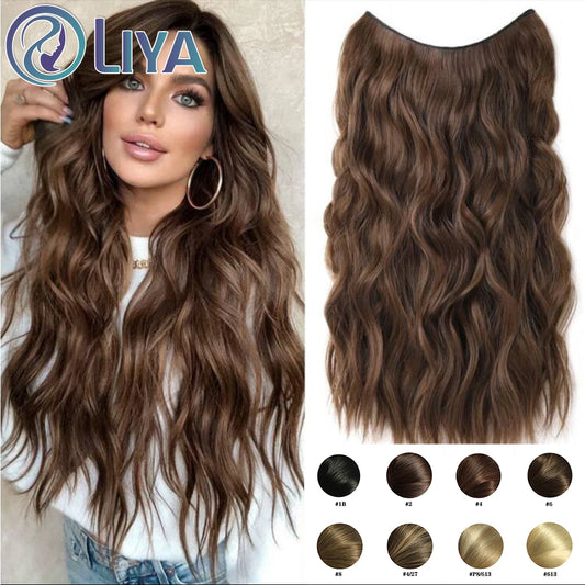 Color Body Wave One Piece Clip In Hair Extensions- 5 Clips -3/4 Full Head Clip In Human Hair Extensions For Women 100% Human Hair