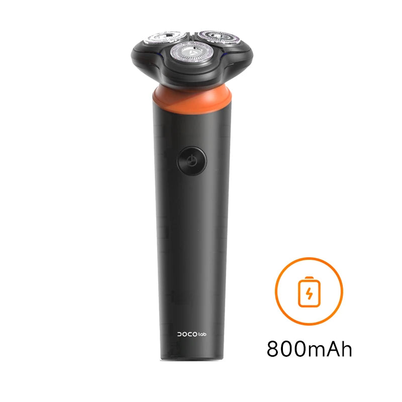 DOCOLAB Electrical Rotary Shaver For Men Magnetic Cutter Blade Portable Beard Trimmer Type-C Rechargeable