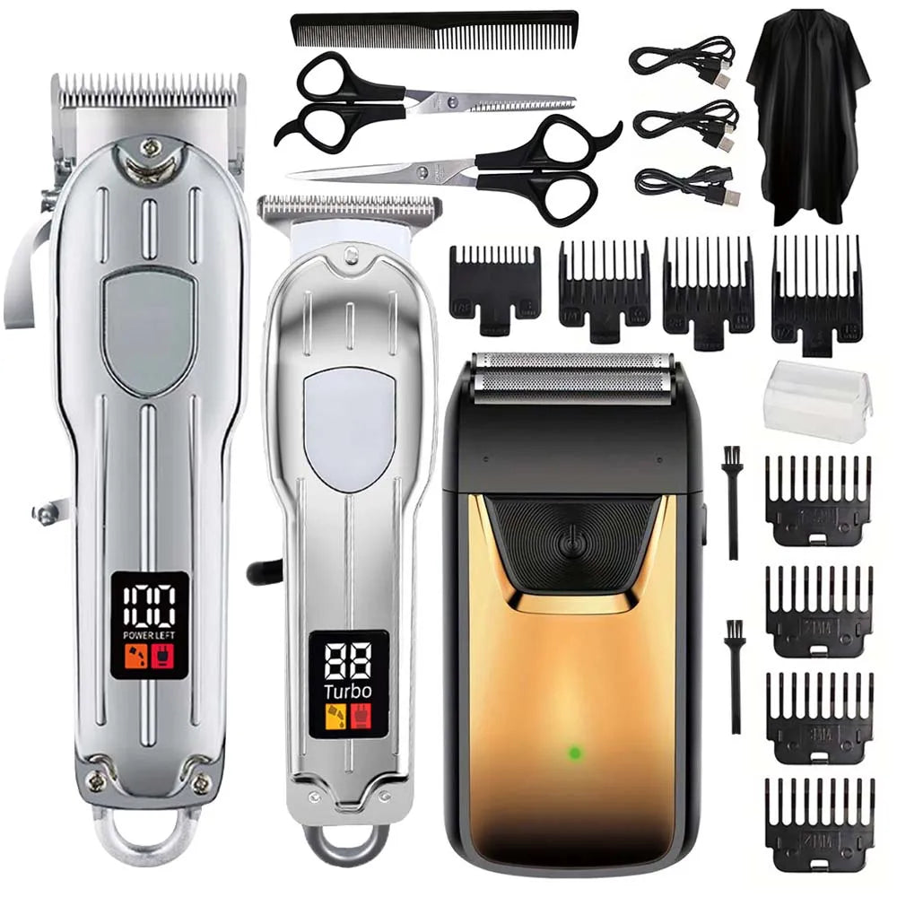 Hair Clippers Set for Men, Cordless Hair Clipper Shaver Beard Trimmer, Hair Cutting for Men, Holiday Gift for Him