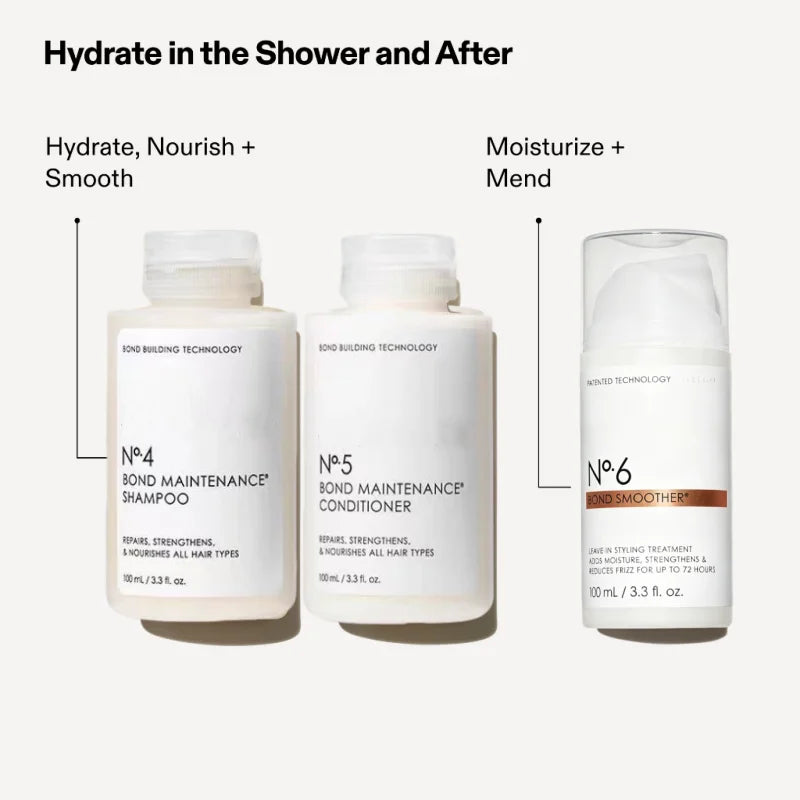 Hair Care Series No.3,4, 5, 6 Hair Mask ,Shampoo, Bond Smoother, Conditioner- To Clean,Hydrate & Control Frizz and Repair Split Ends