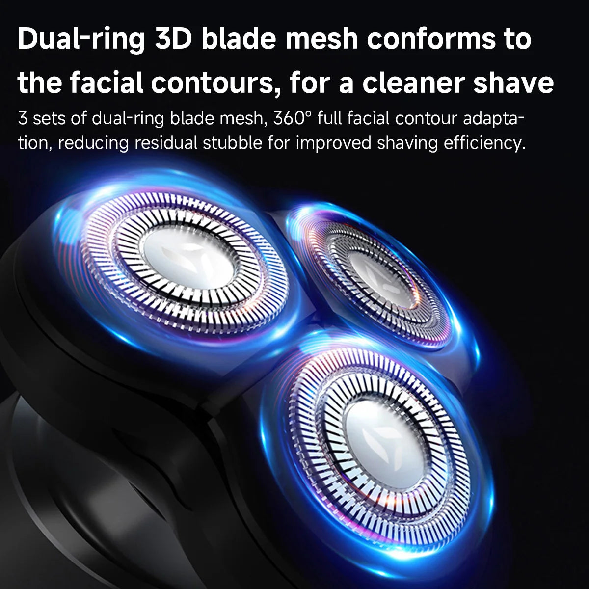 DOCOLAB Electrical Rotary Shaver For Men Magnetic Cutter Blade Portable Beard Trimmer Type-C Rechargeable